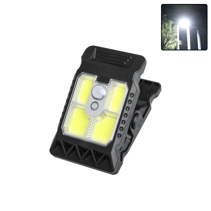 Outdoor LED Solar Clip Light Portable Waterproof Body Sensor Lamp Courtyard Garden Lamp Patio Home Camping Wall Lights
